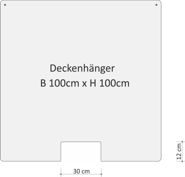 Hygienedisplay Deckenhänger